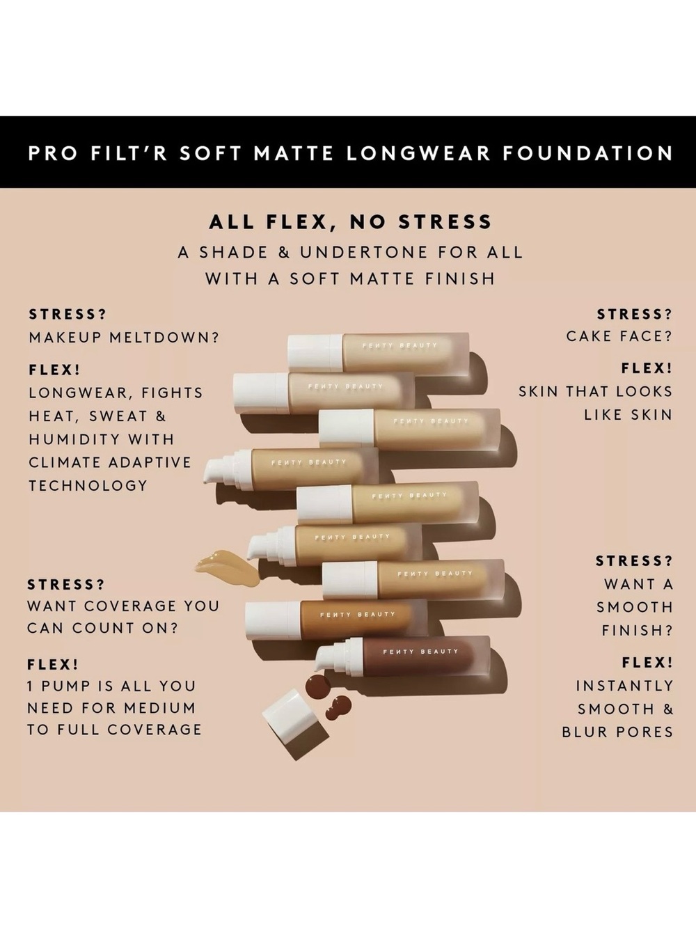 Fenty Beauty 220 Pro Filt’r Soft Matte Longwear Foundation .4oz - Picture 4 of 6